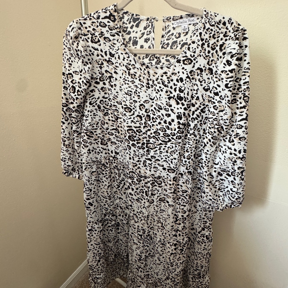 Black and White Leopard Print Dress
